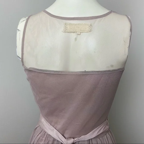 A’Reve Light Lilac Chiffon Floral Lace Dress Sz S - Picture 8 of 11